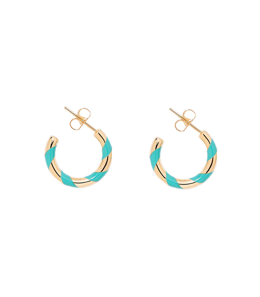 Mini Créoles PM Positano Paille Aurélie Bidermann