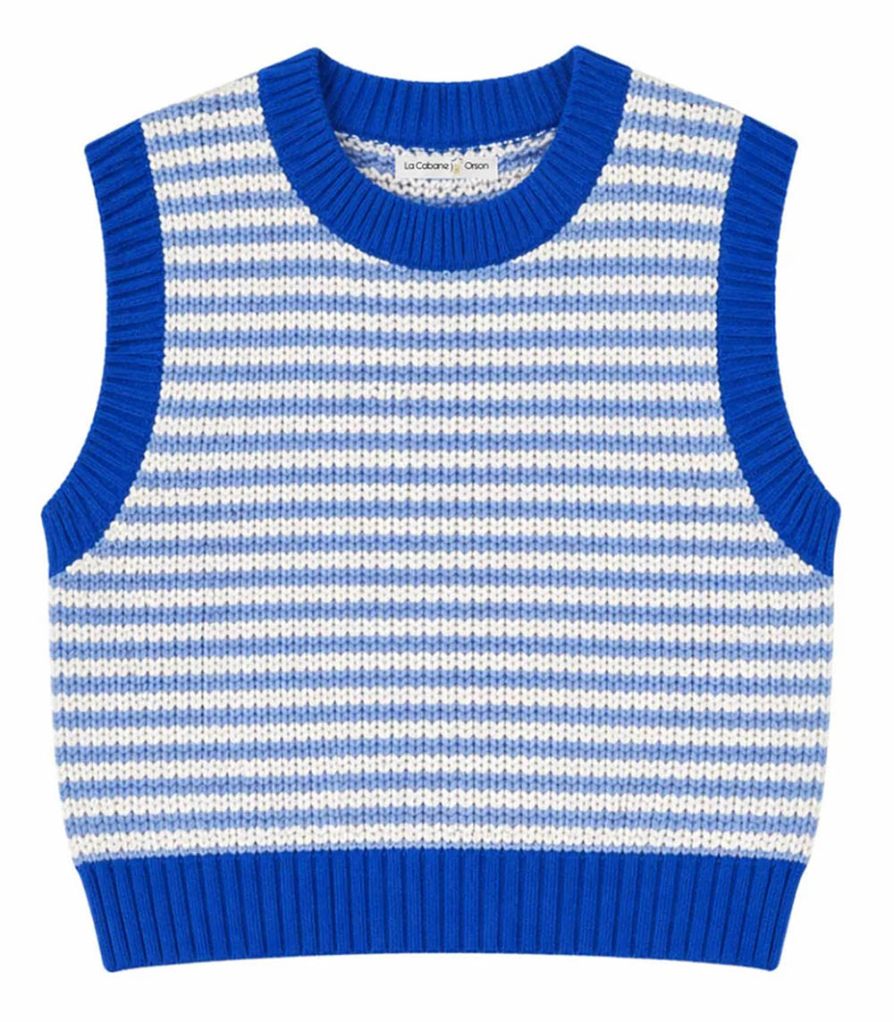 Pull Sans Manches Leonie Bleu La Cabane Orson