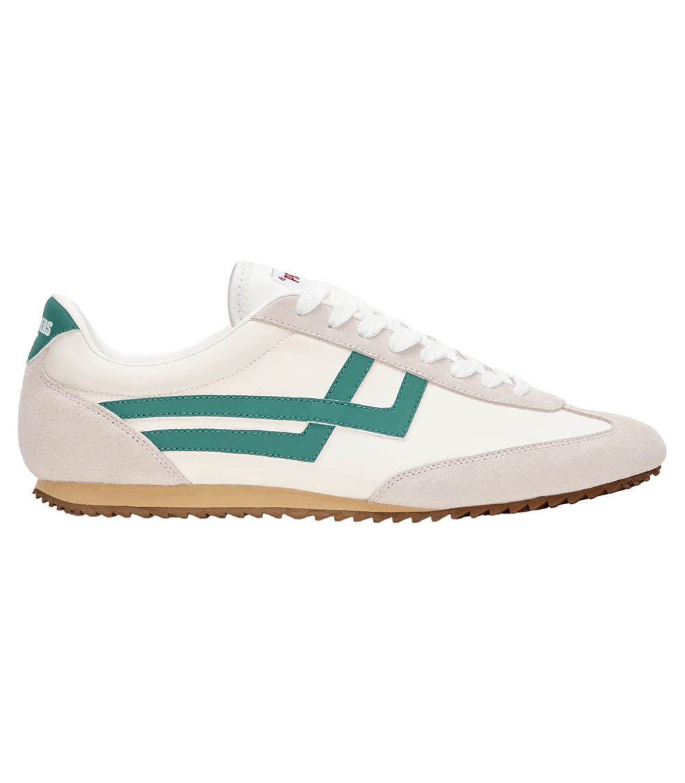 Basket Racer 77 Cream and Green Pro-Keds