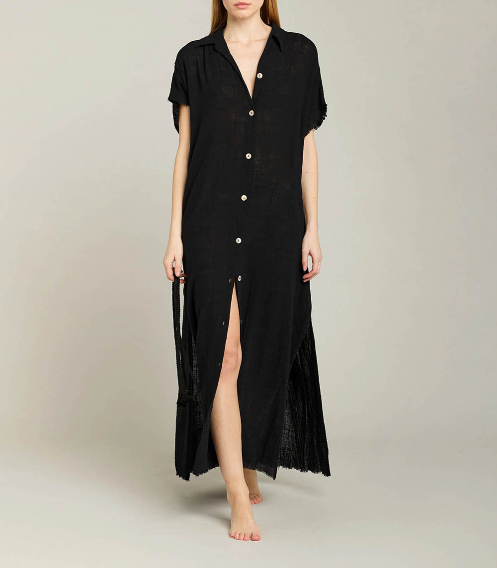 Robe Chemise Santorini Black Maison Saint Julien