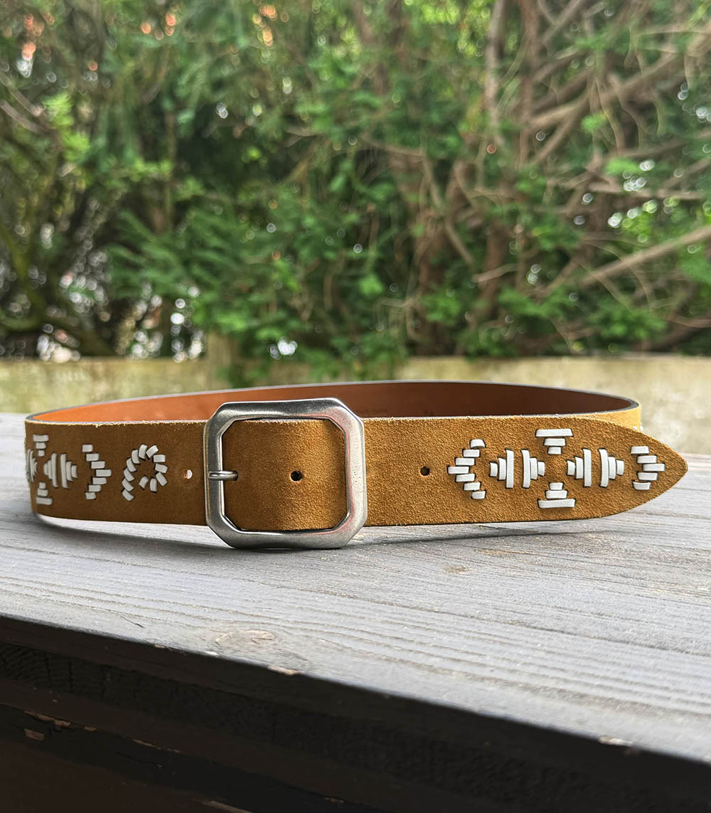 Ceinture en cuir Alaska Moutarde et Borderies Post&Co