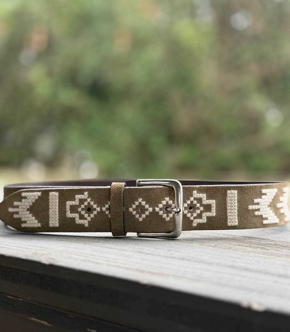 Ceinture en suède Himalaya Antilope Olive Post&Co