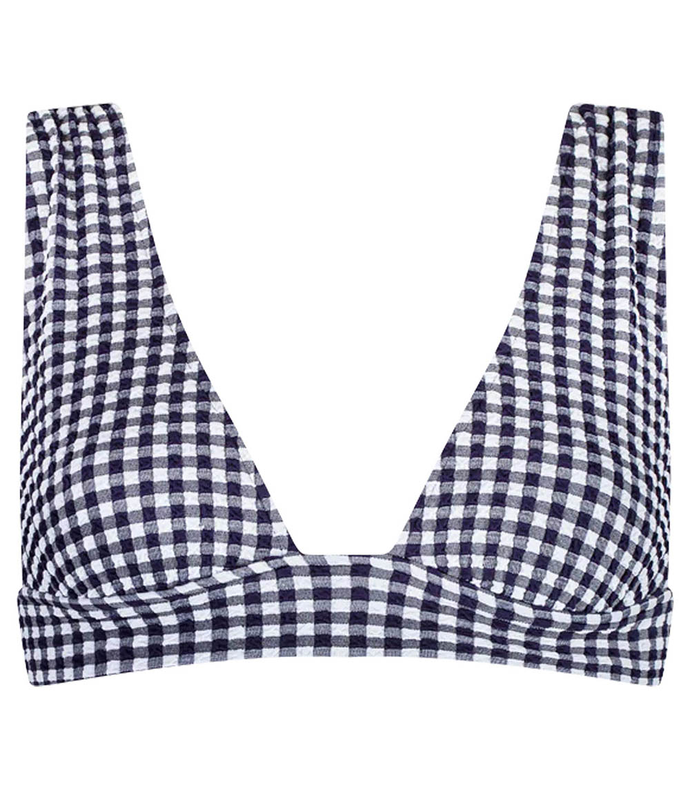 Haut de maillot Foulard l'Ensorcelant Vichy Marine Anja
