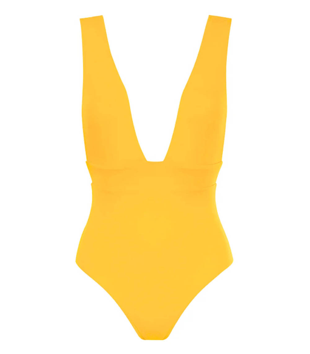 Maillot de bain 1 pièce Le Plongeant Jaune Anja
