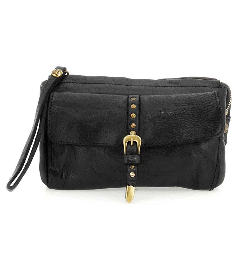 Pochette Kura Studs Black Campomaggi