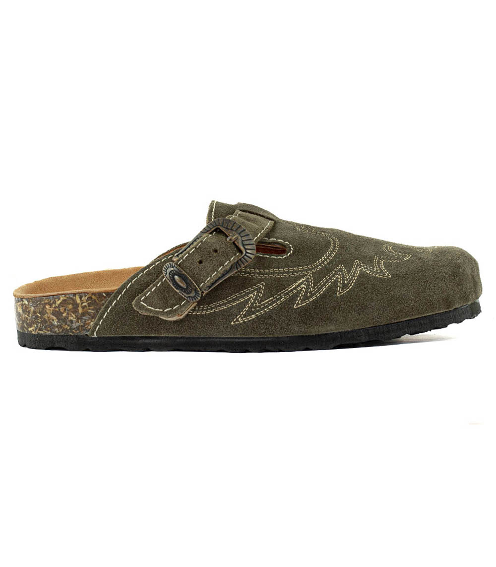 Sabots Bahia Suede Kaki  Mexicana