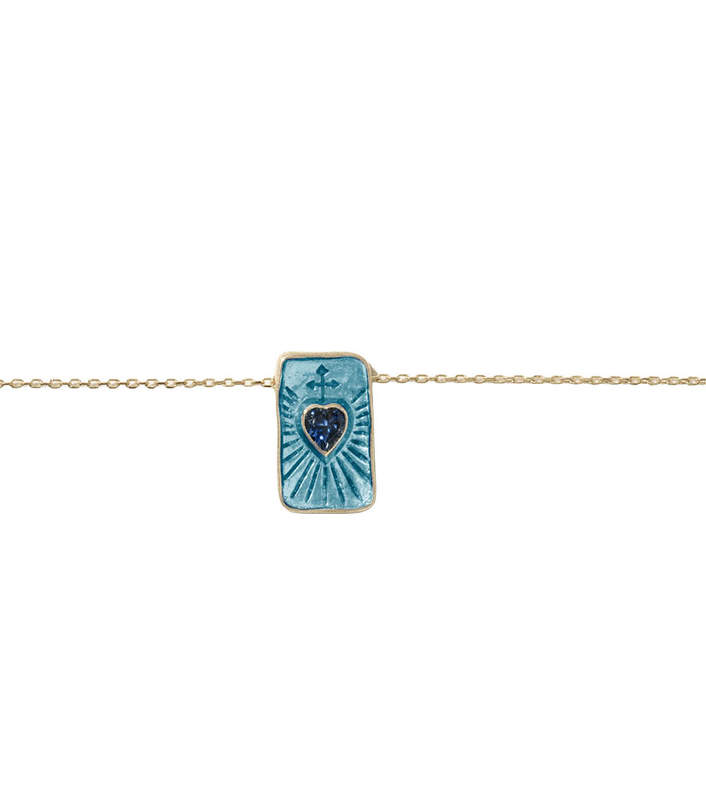 Collier Deva Topaze London Blue Pascale Monvoisin