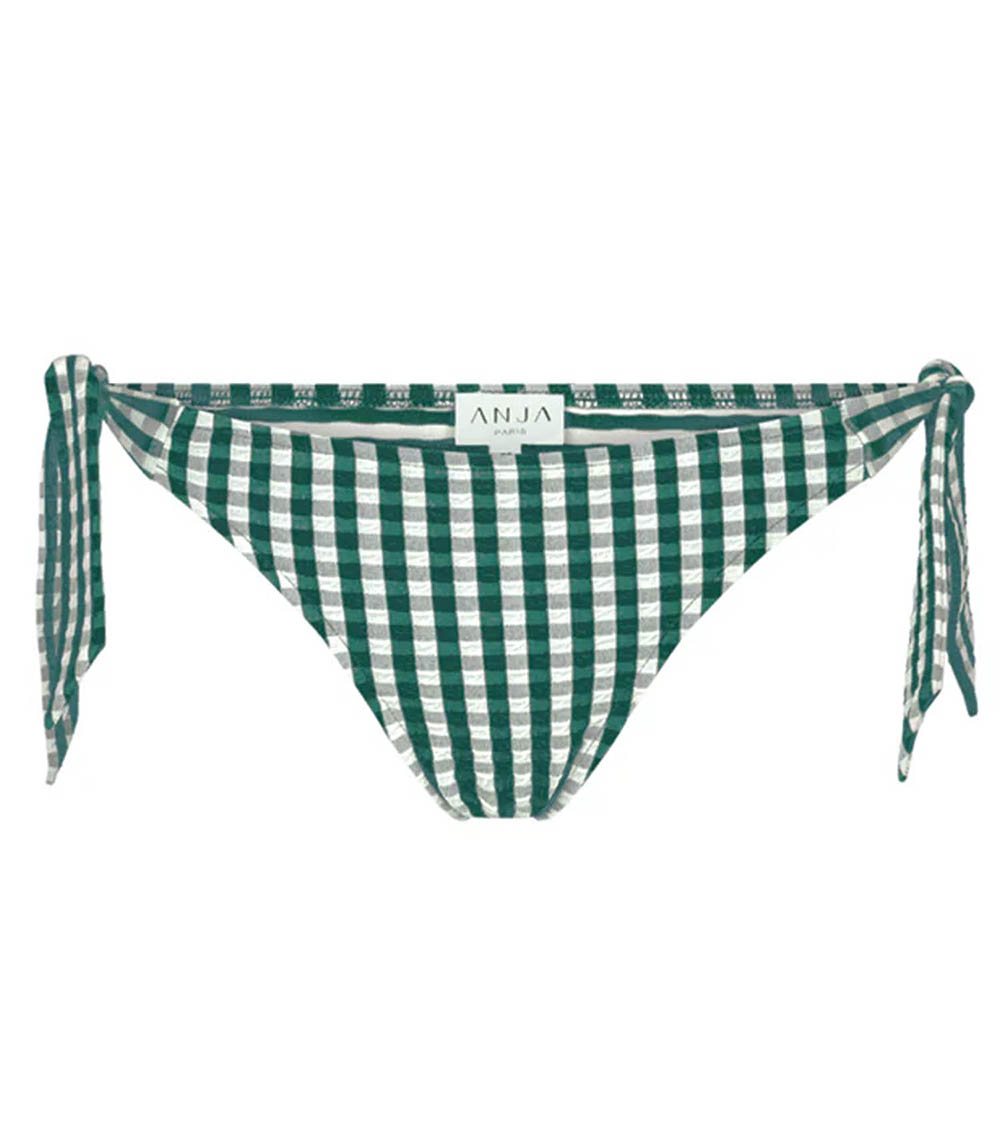 Culotte de bain Noeuds La Magnifique Vichy Vert Anja