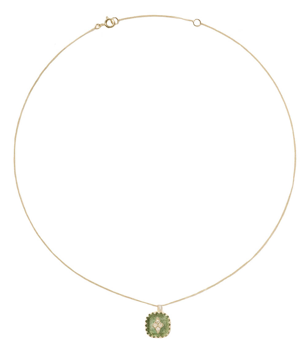 Collier Pierrot Aventurine Quartz Pascale Monvoisin