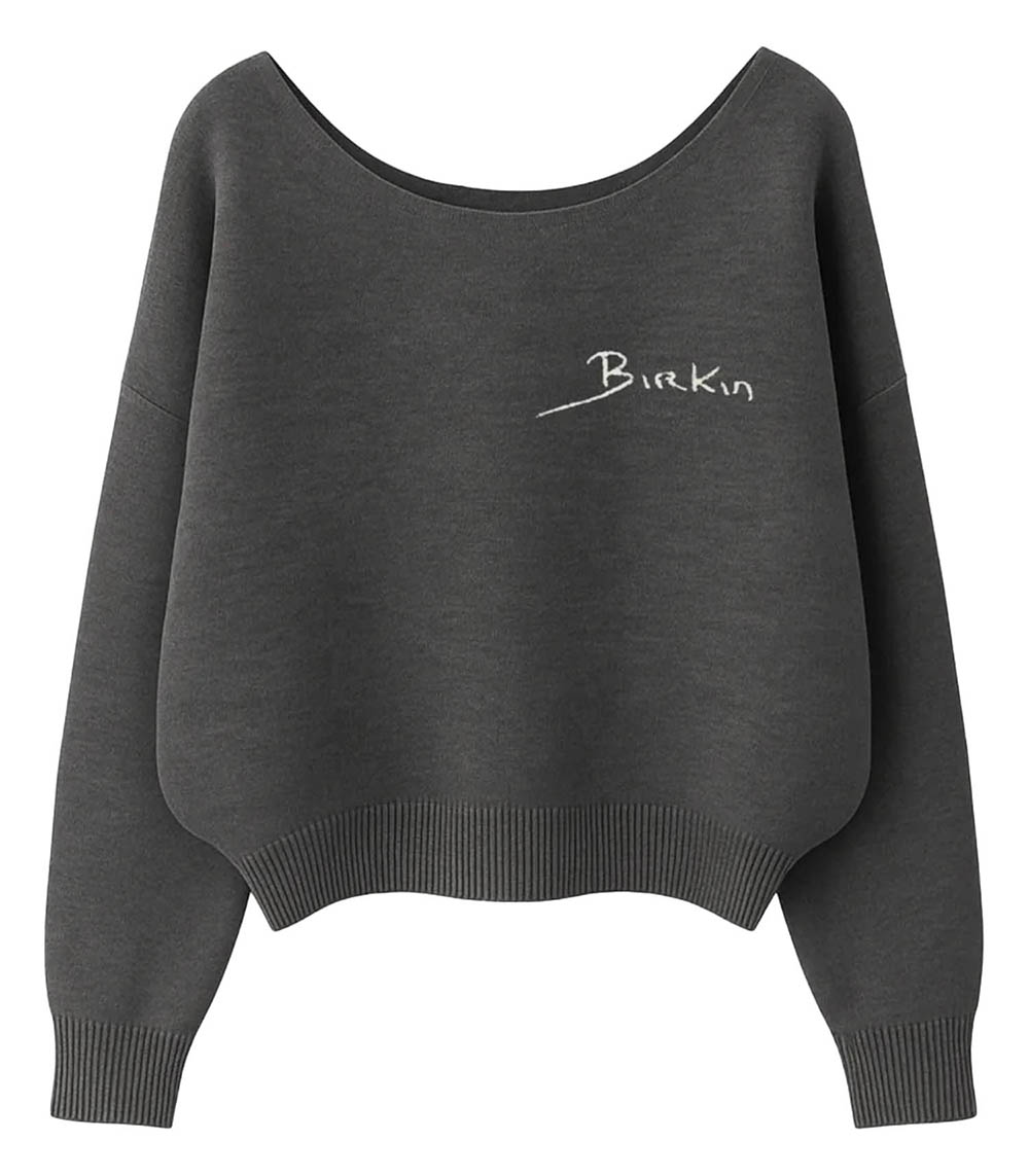 Pull Birkin brodé Anthracite La Cabane Orson