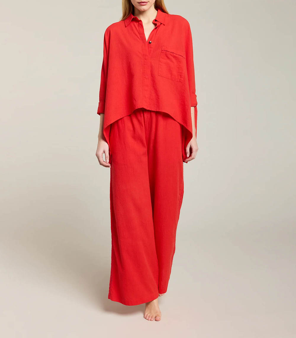 Chemise Mallorca Corail Maison Saint Julien