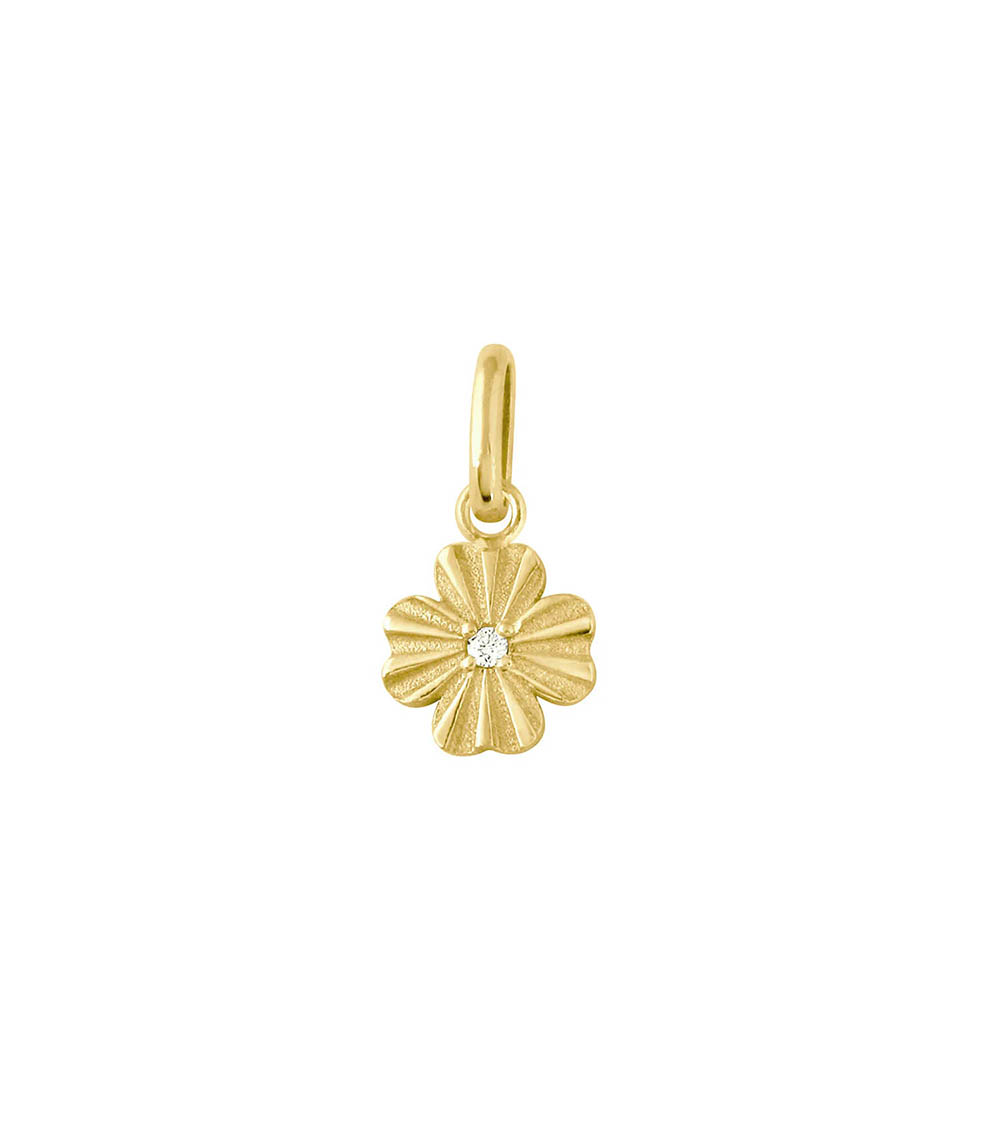 Pendentif Trèfle Lumière Or Jaune Gigi Clozeau