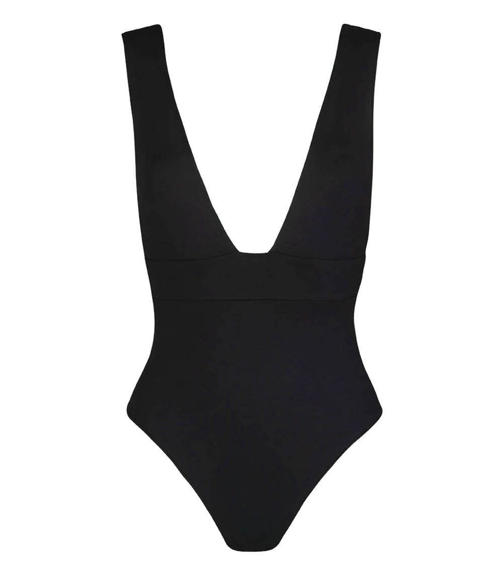 Maillot de bain 1 pièce Le Plongeant Noir Anja
