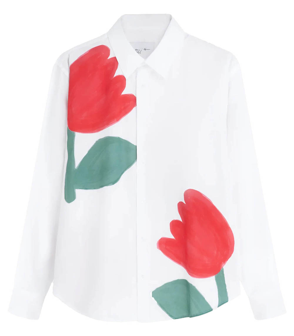 Chemise manches longues Fleurs Vrai