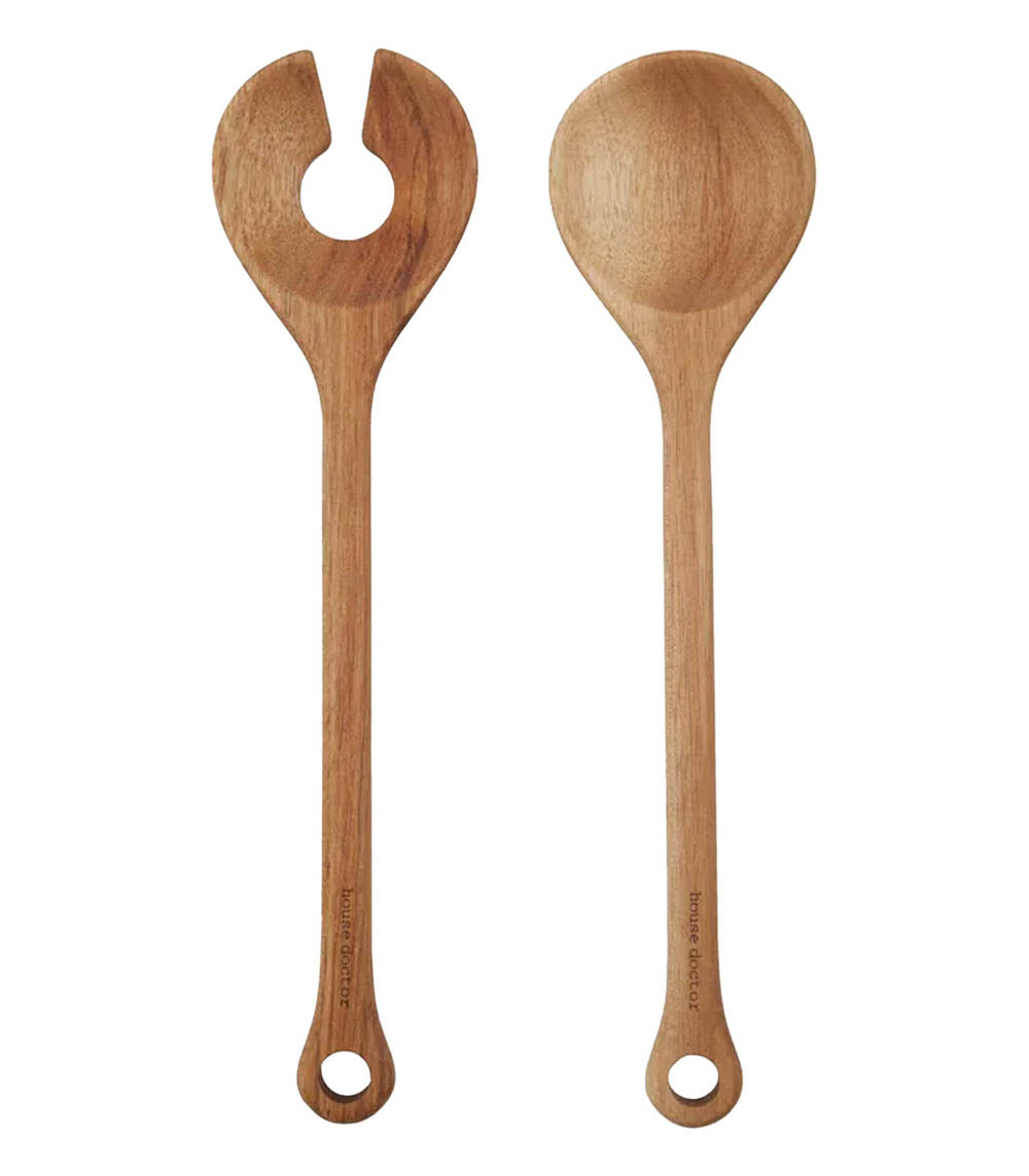 Couverts à salade en bois d'acacia House Doctor