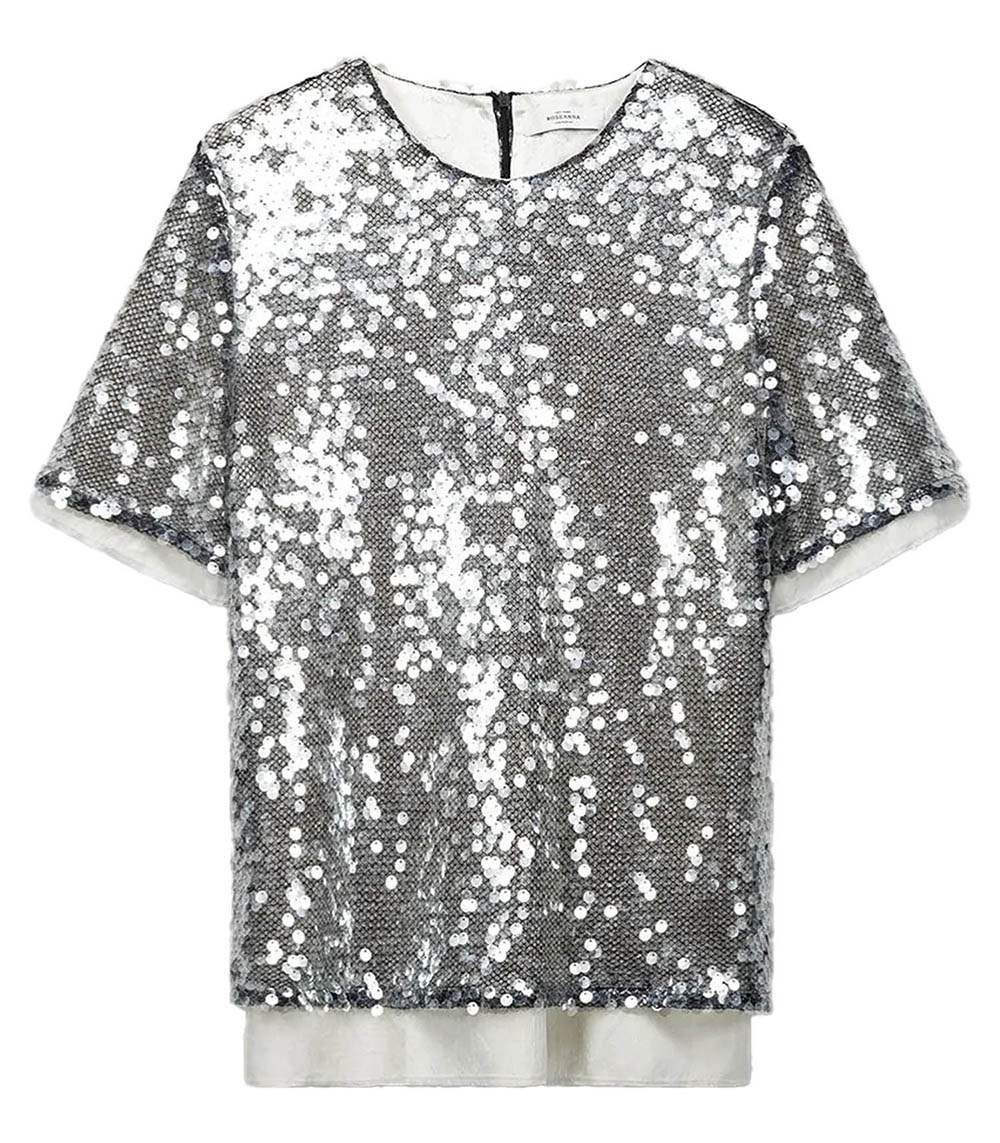 Top Martial Silver Midnight Glitter Roseanna