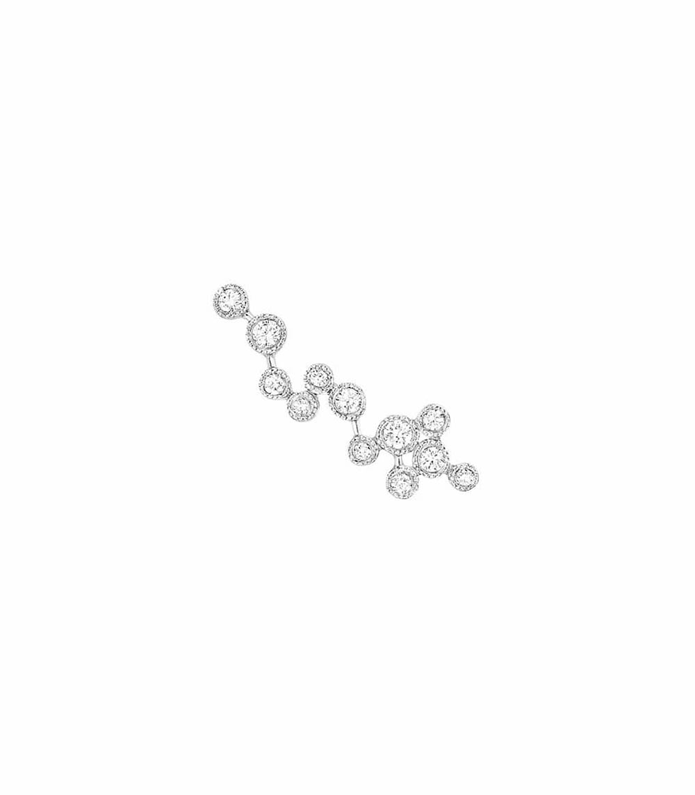 Boucle d'oreille Love is in the Air or blanc et diamants Stone Paris