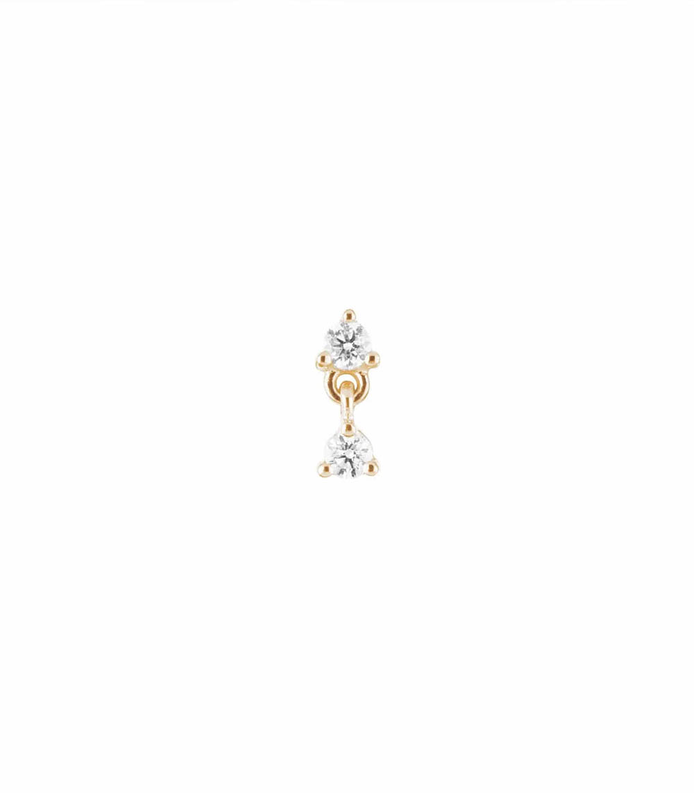Boucles d'oreille Infinity bouton or jaune Stone Paris