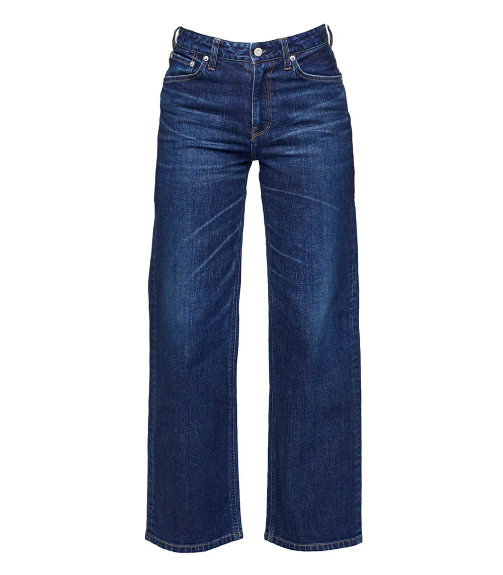 Jean Straight Mid Rise Idabel Dark Blue Moussy Vintage