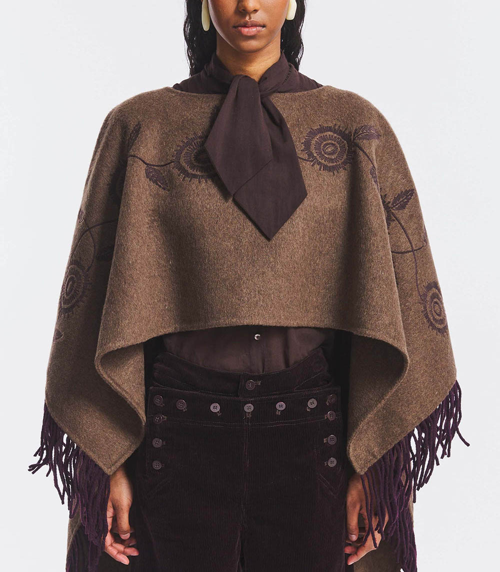Poncho Willow Brown Antik Batik