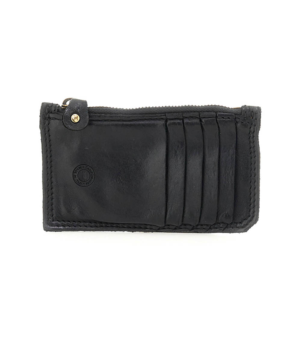 Porte-cartes Parigi en cuir Black Campomaggi