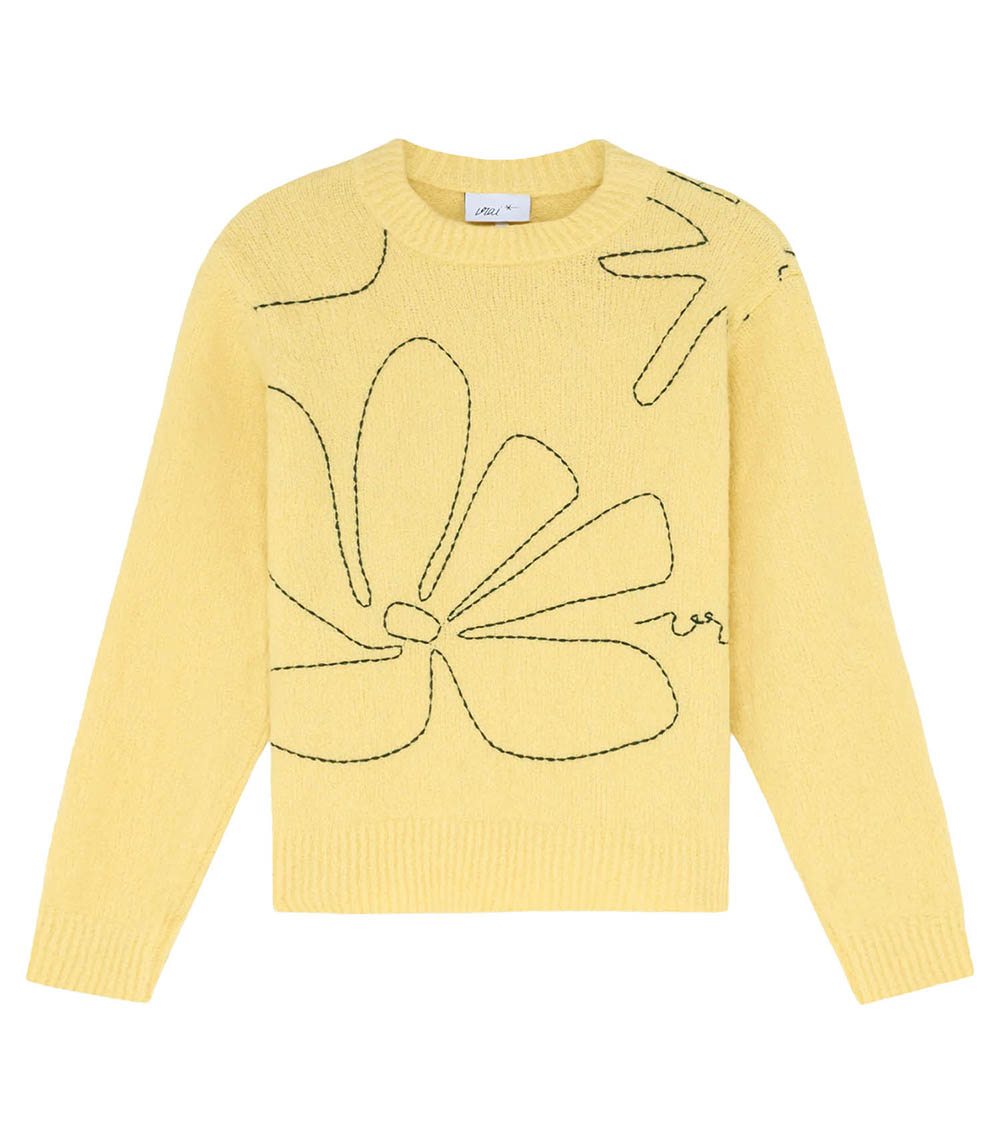 Pull Croquis Jaune Vrai