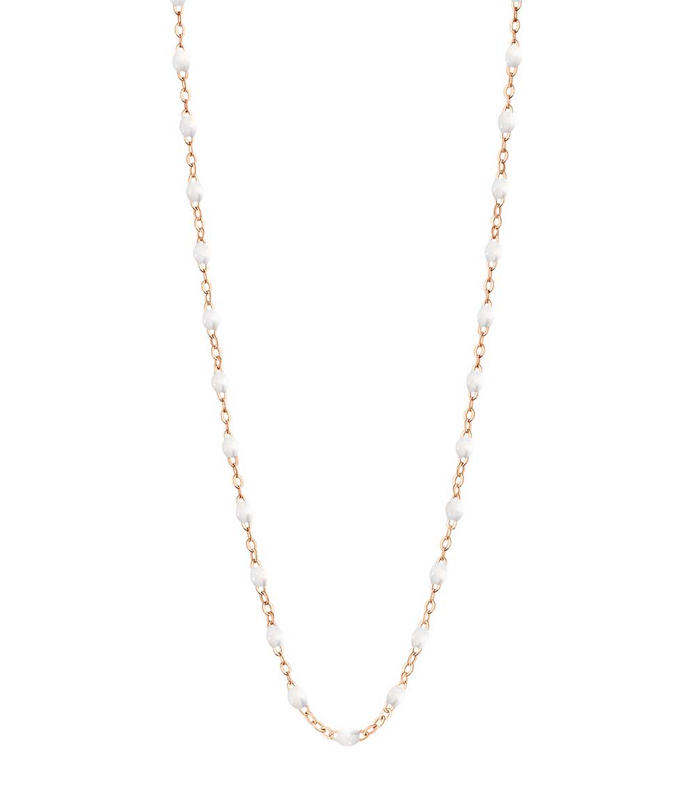 Collier Or rose et Perles de résine 42 cm Gigi Clozeau