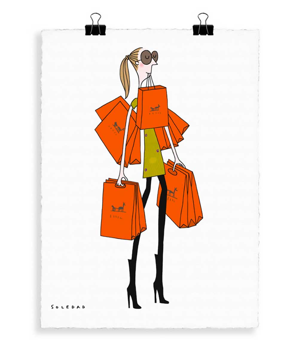 Affiche Soledad Sac Orange 56 x 76 cm Image Republic