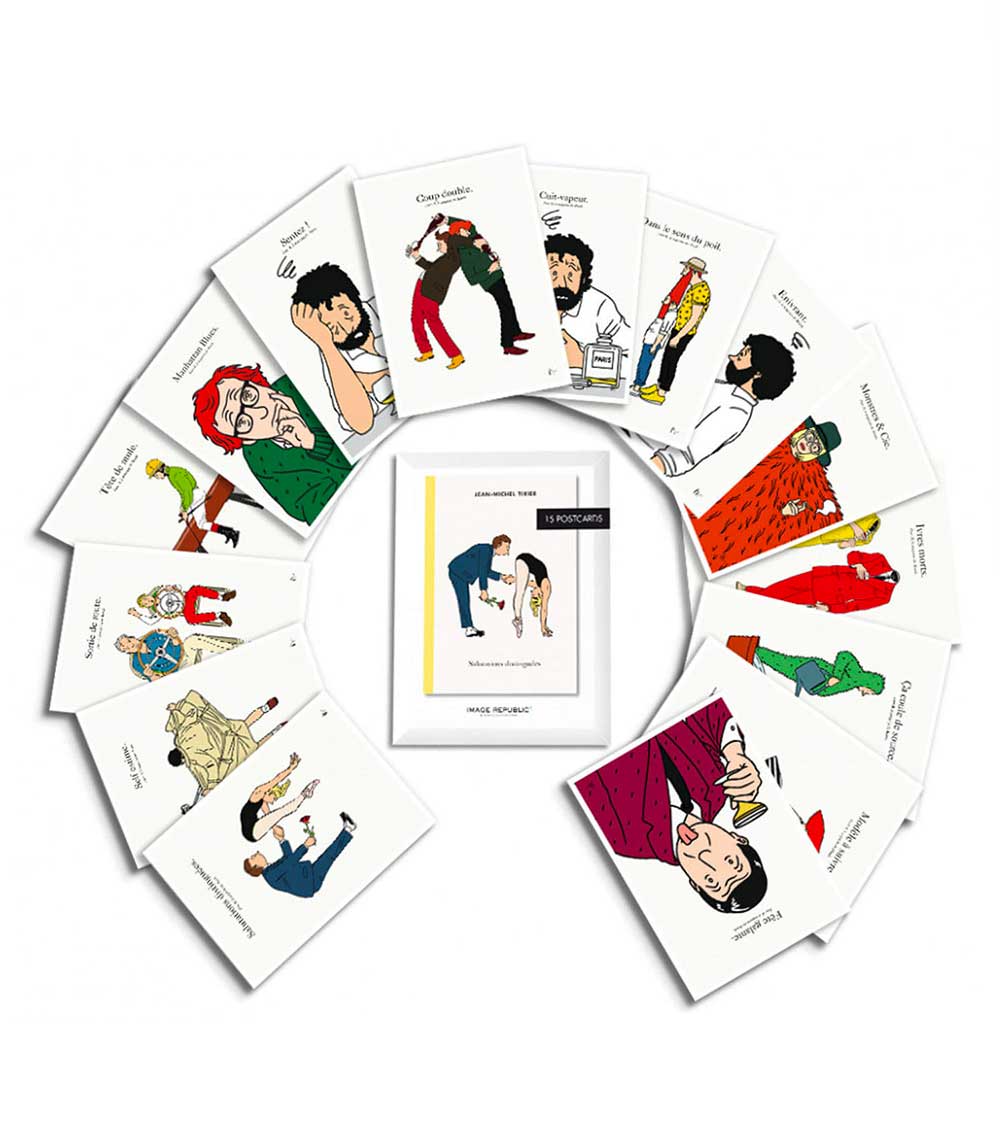 Lot de 15 cartes postales Pop Art Jean-Michel Tixier Image Republic