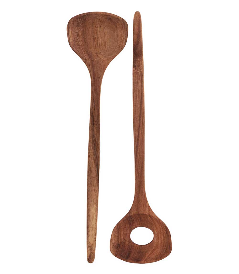 Set de 2 Couverts à salade en bois d'acacia Nicolas Vahé
