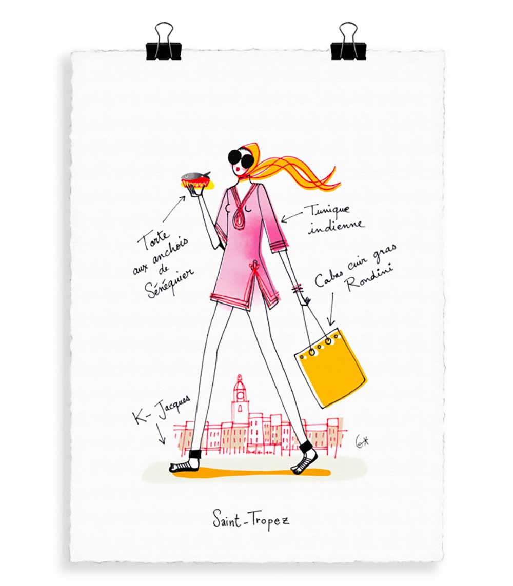 Affiche Eric Giriat 04 St-Tropez 56 x 76 cm Image Republic