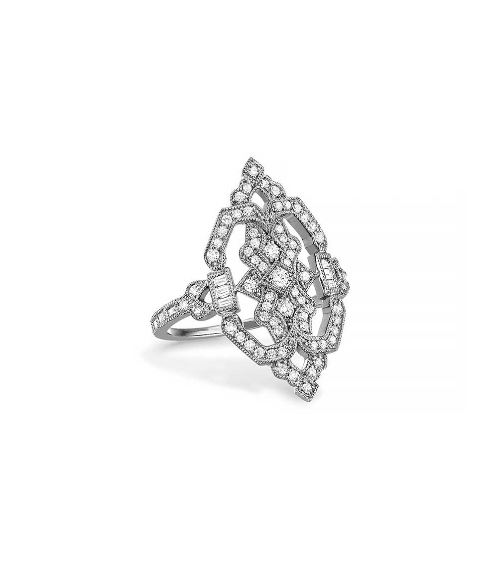 Bague Garbo en or blanc et diamants Stone Paris