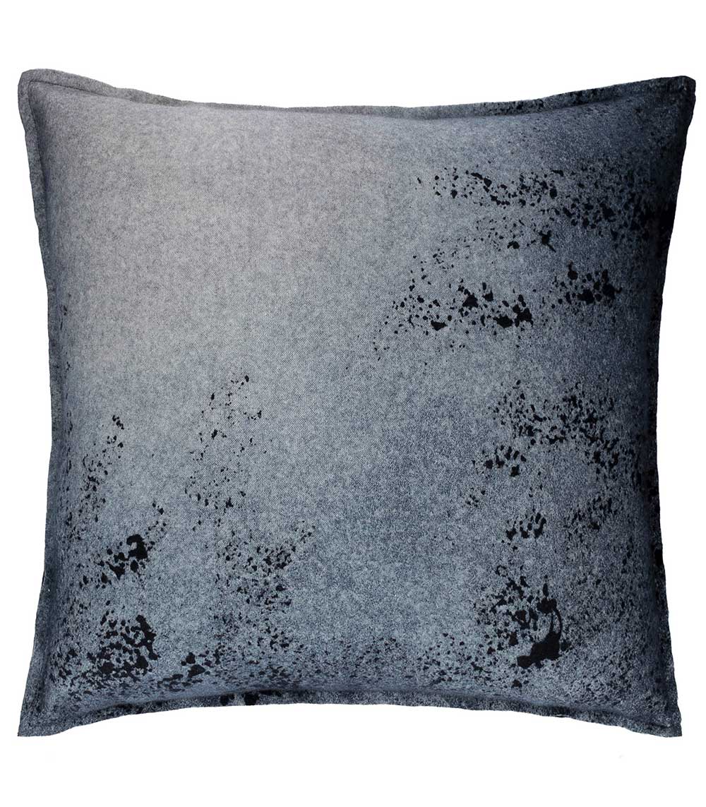 Coussin cachemire et laine 50 x 50 cm bleu gris Avant Toi