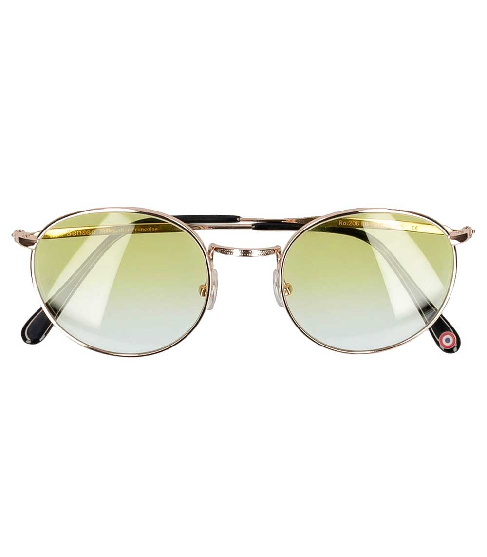 Lunettes de soleil Ro.206 Or rose verres jaunes Sensee