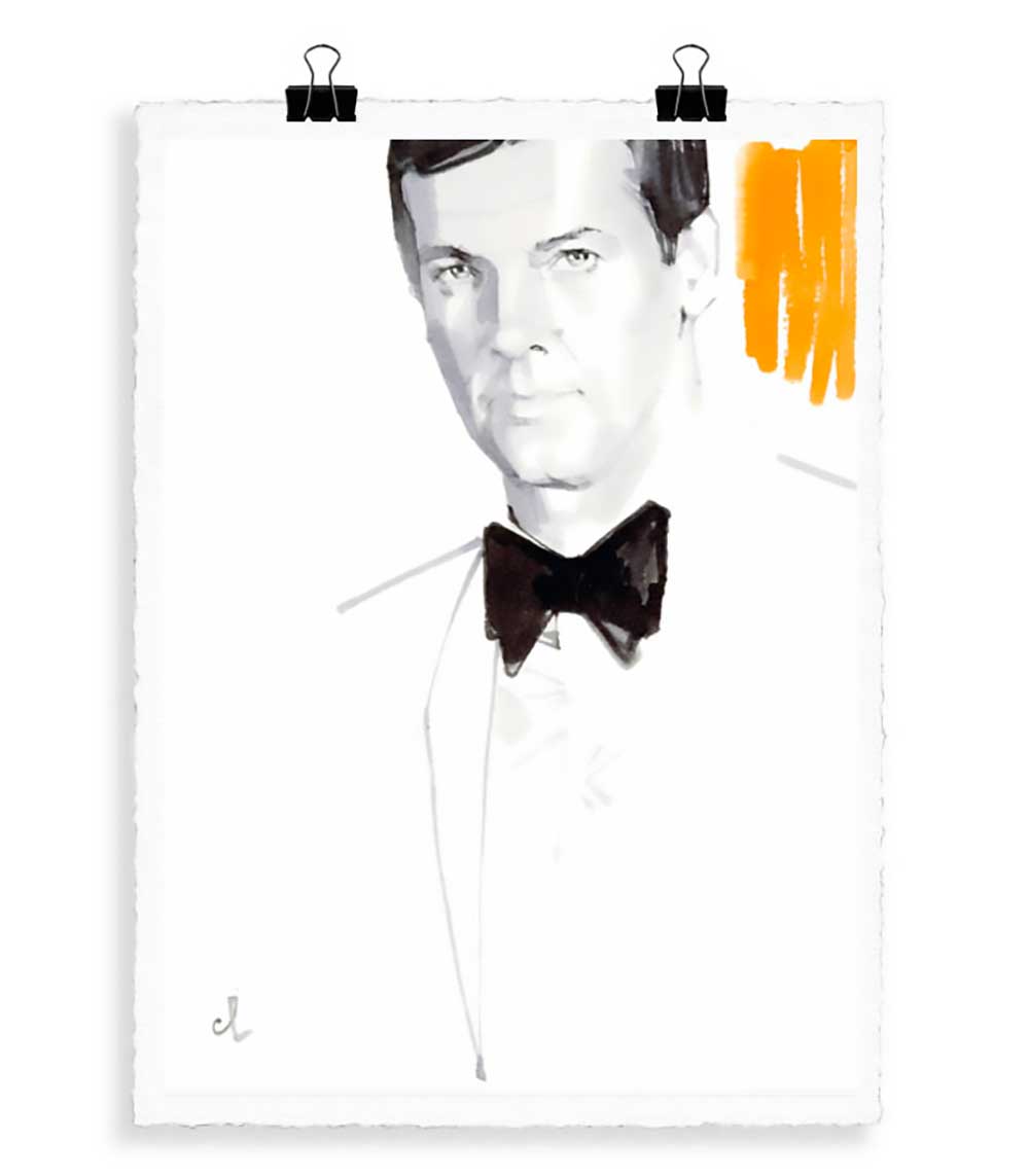 Portrait R2 Roger Moore 56 x 76 cm Image Republic