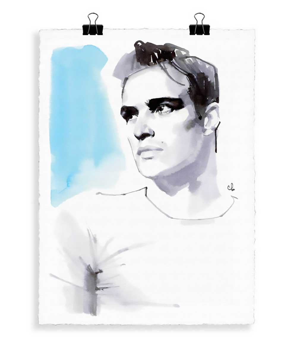 Portrait B6 Marlon Brando 56 x 76 cm Image Republic