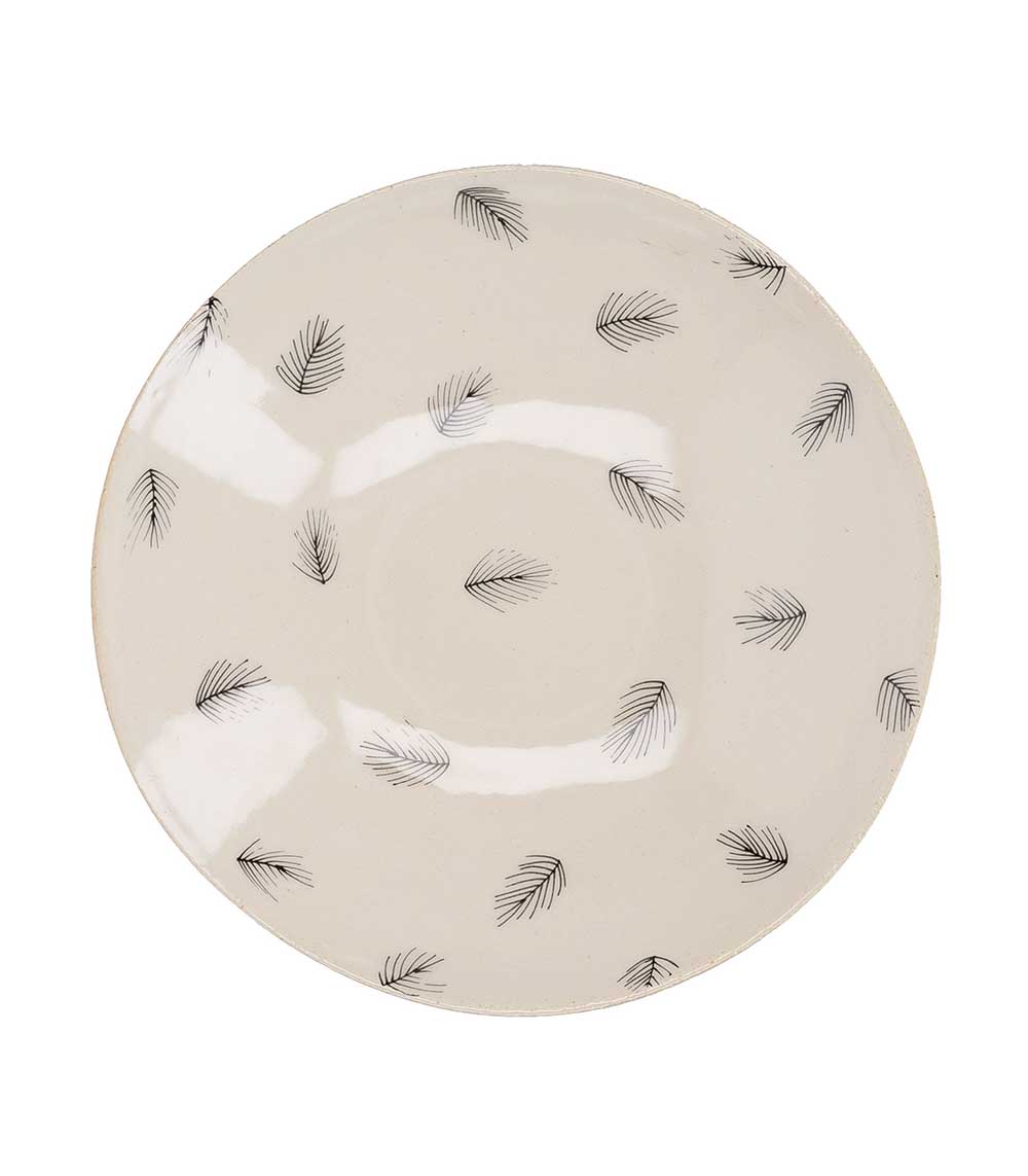 Assiette creuse en céramique Petites plumes Three Seven