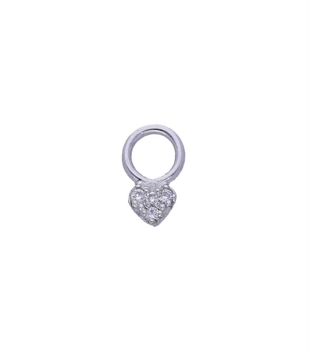 Charm mini Coeur or blanc Feidt Paris