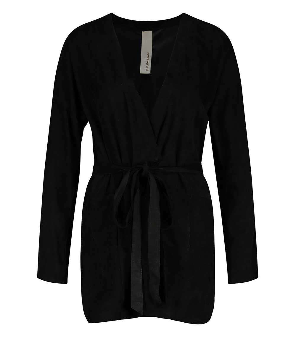 Veste longue en cuir d'agneau Giorgio Brato