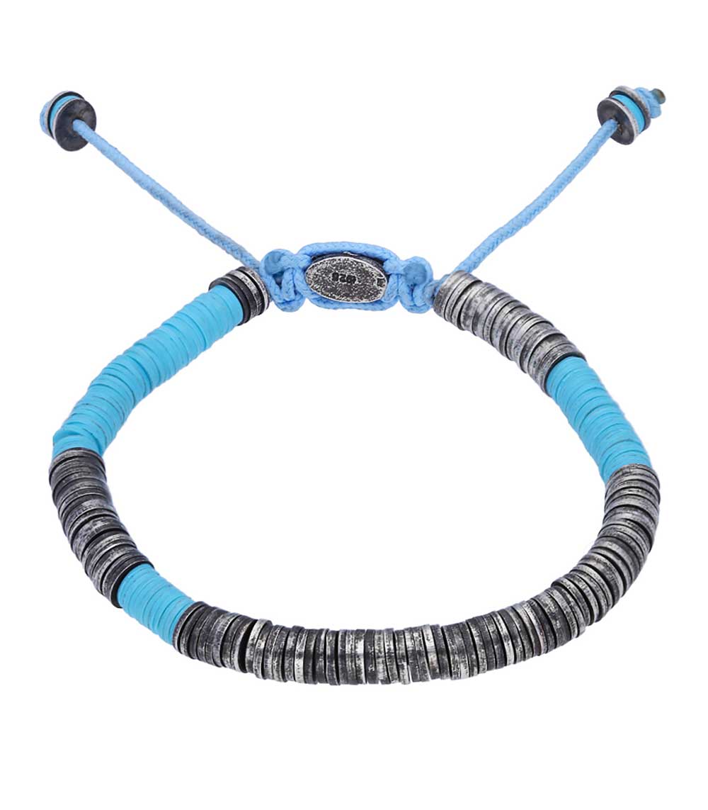 Bracelet Awaso en perles africaines et argent M.Cohen by Maor