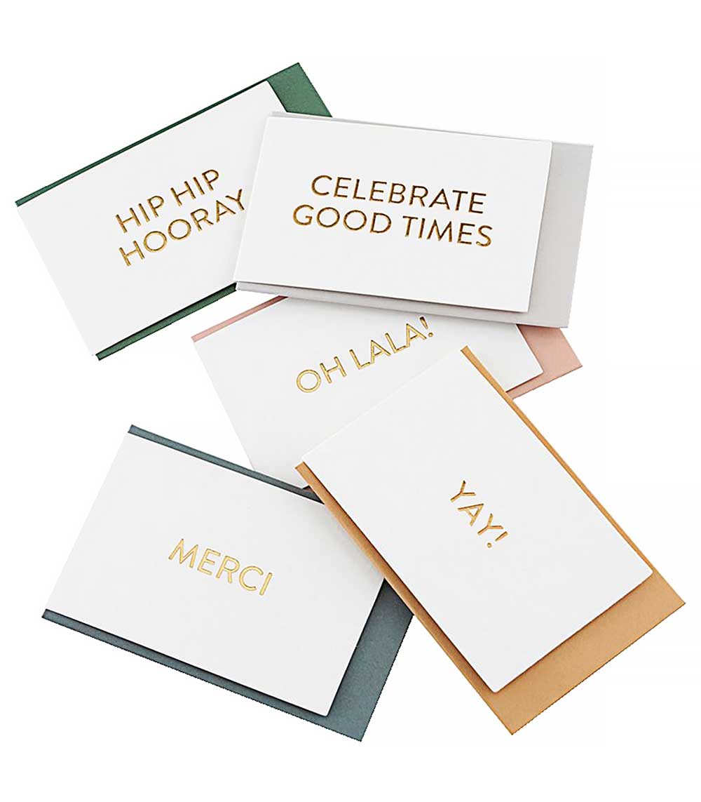 Set de 5 cartes Célébrations Monograph