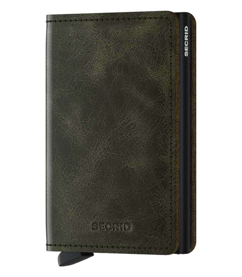 Porte-Carte Slimwallet Vintage Olive Black Secrid