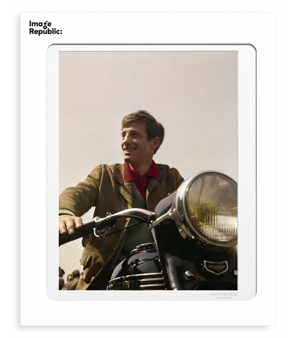 Affiche Belmondo Moto 40 x 50 cm Image Republic
