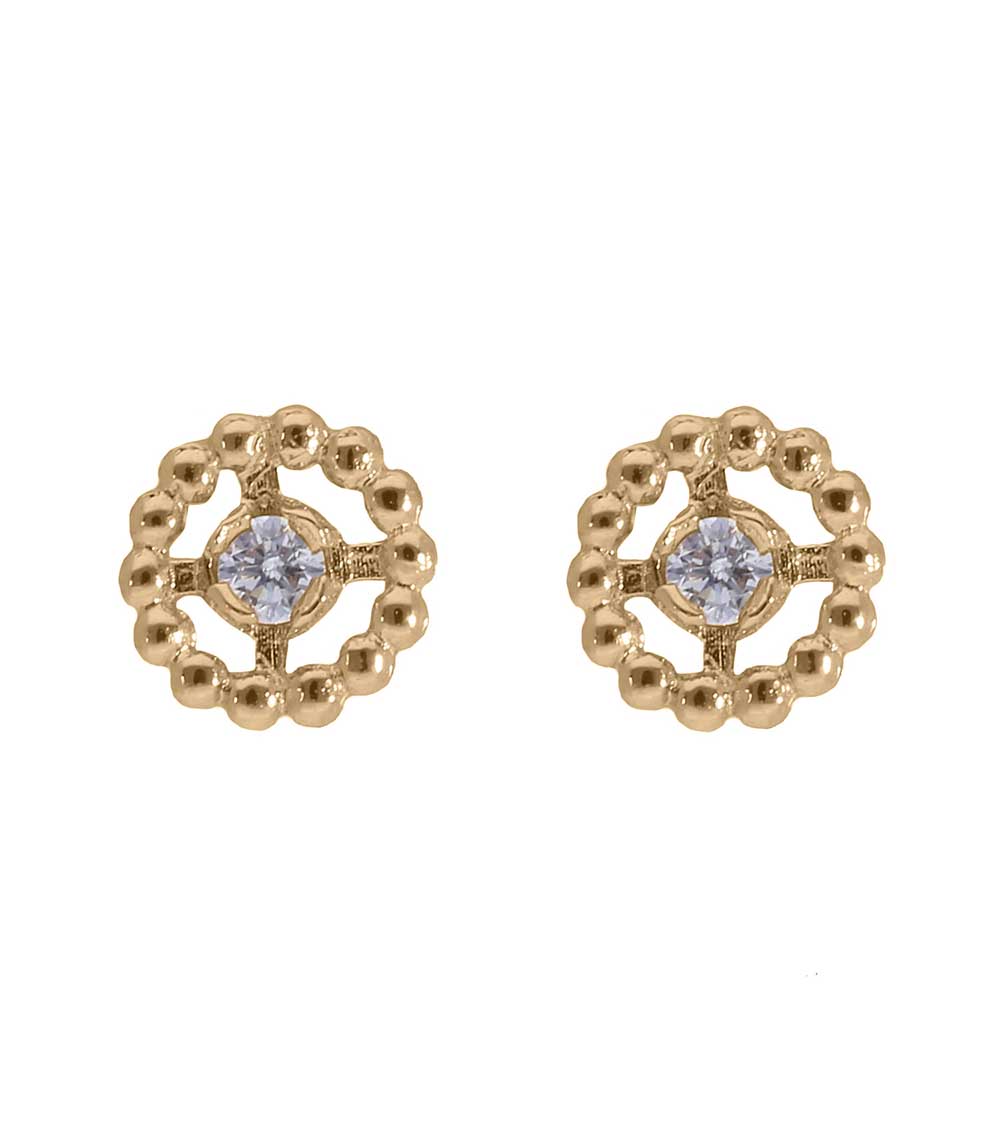 Boucles d'oreilles Lucky or jaune et diamants Gigi Clozeau