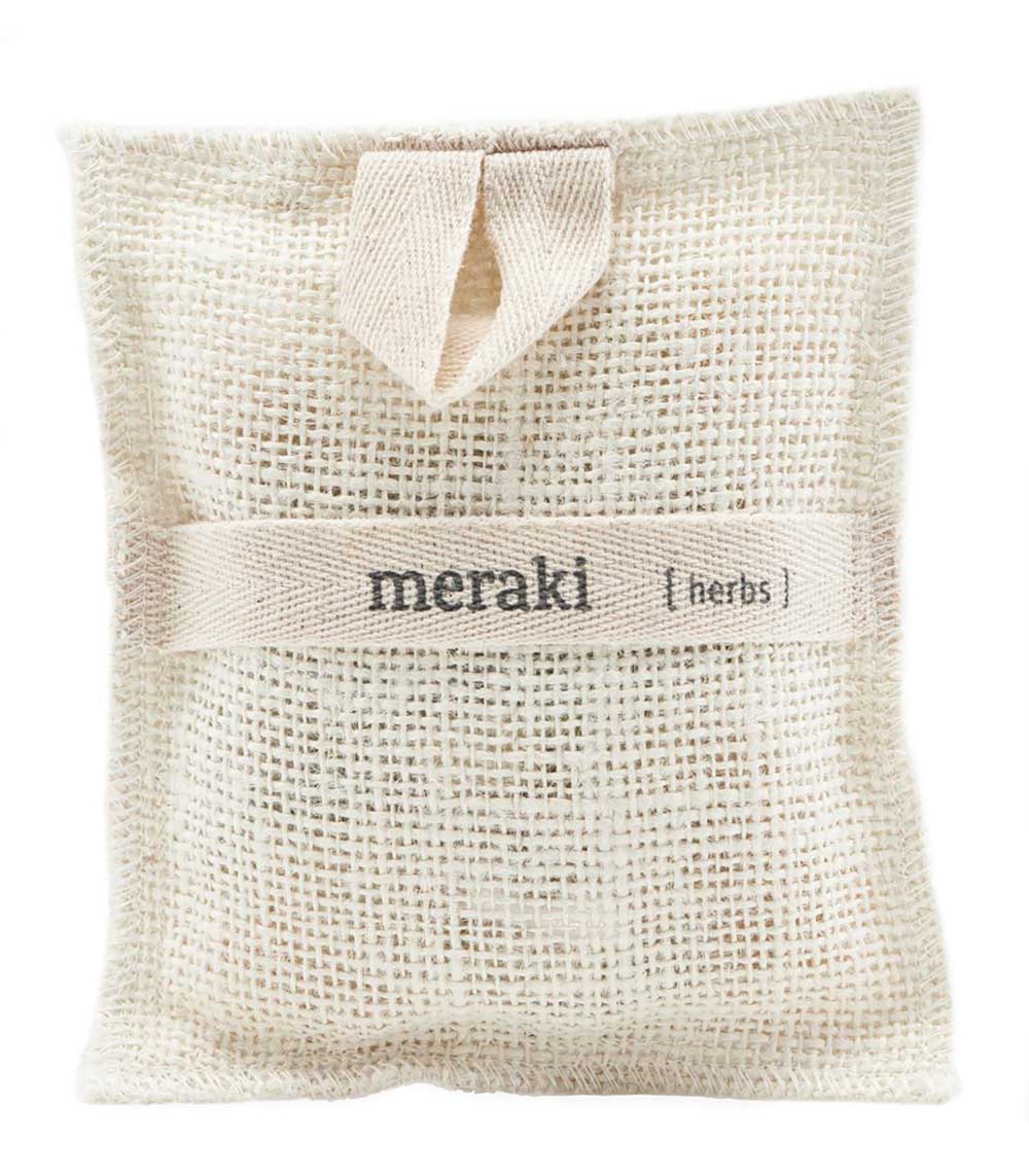 Gant de toilette exfoliant parfumé aux herbes Meraki