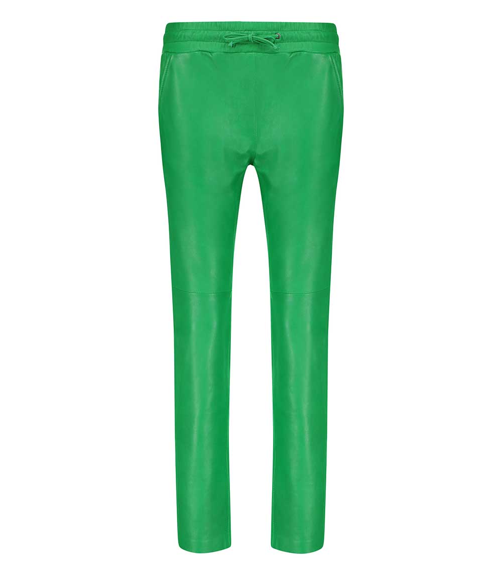 Pantalon en cuir Vert pomme Jane de Boy