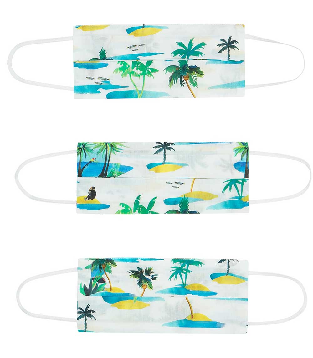 Lot de 3 masques Palm Island G.Kero