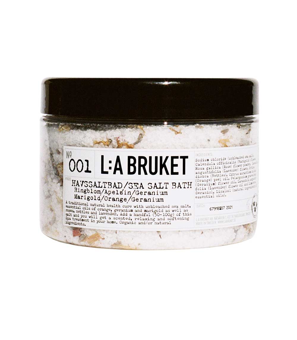 Sel pour le bain n°001 Souci, Orange et Géranium 450 g L:a Bruket