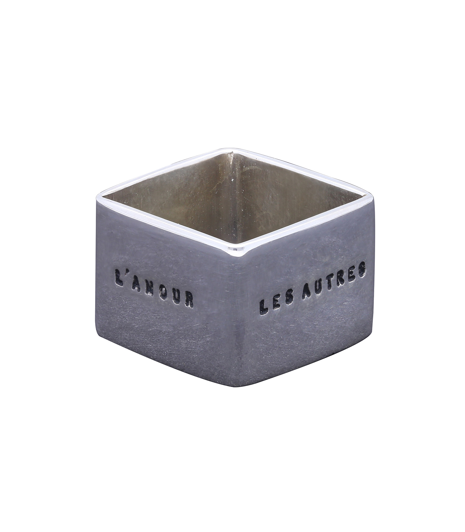 Bague Carrée En Argent Massif 925 - Taille 55/56 - Poids 23 G - Neuf Sans Emballage