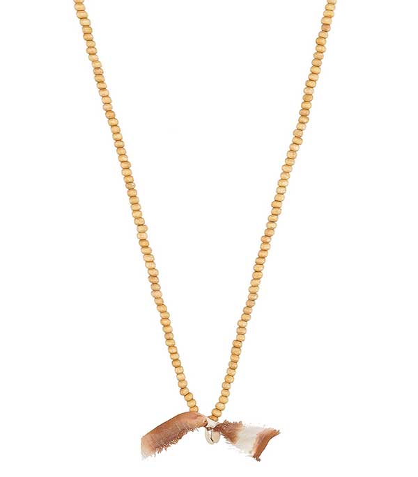 Sautoir Cauri et noeud tie & dye Encens Maison Plune